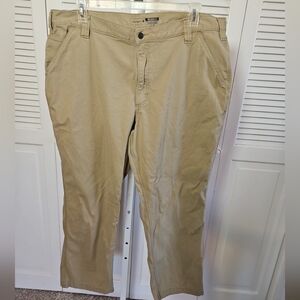 Carhartt BN2291-M Mens 42x30 Tan Khaki Rugged Flex Relaxed Fit Canvas Work Pant